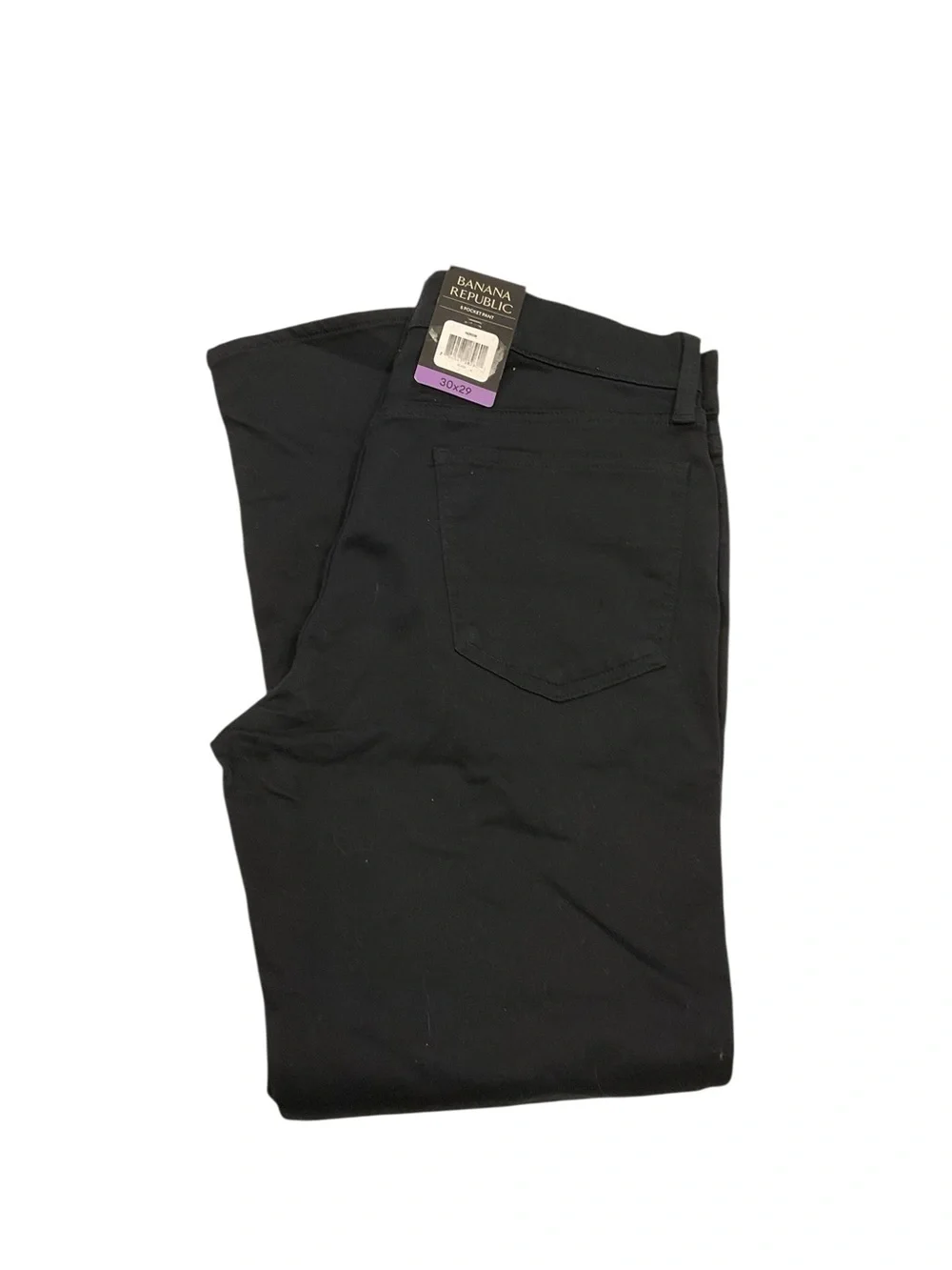 Banana Republic Mens 5 Pocket Pant Black 30x29  Slim Straight New